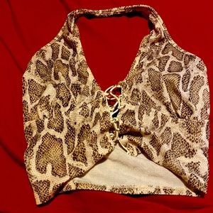 Windsor snake skin crop top